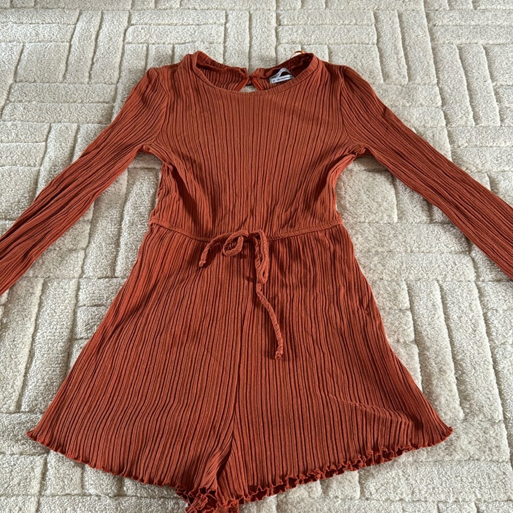 Urban outfitters orange jumpsuit romper S